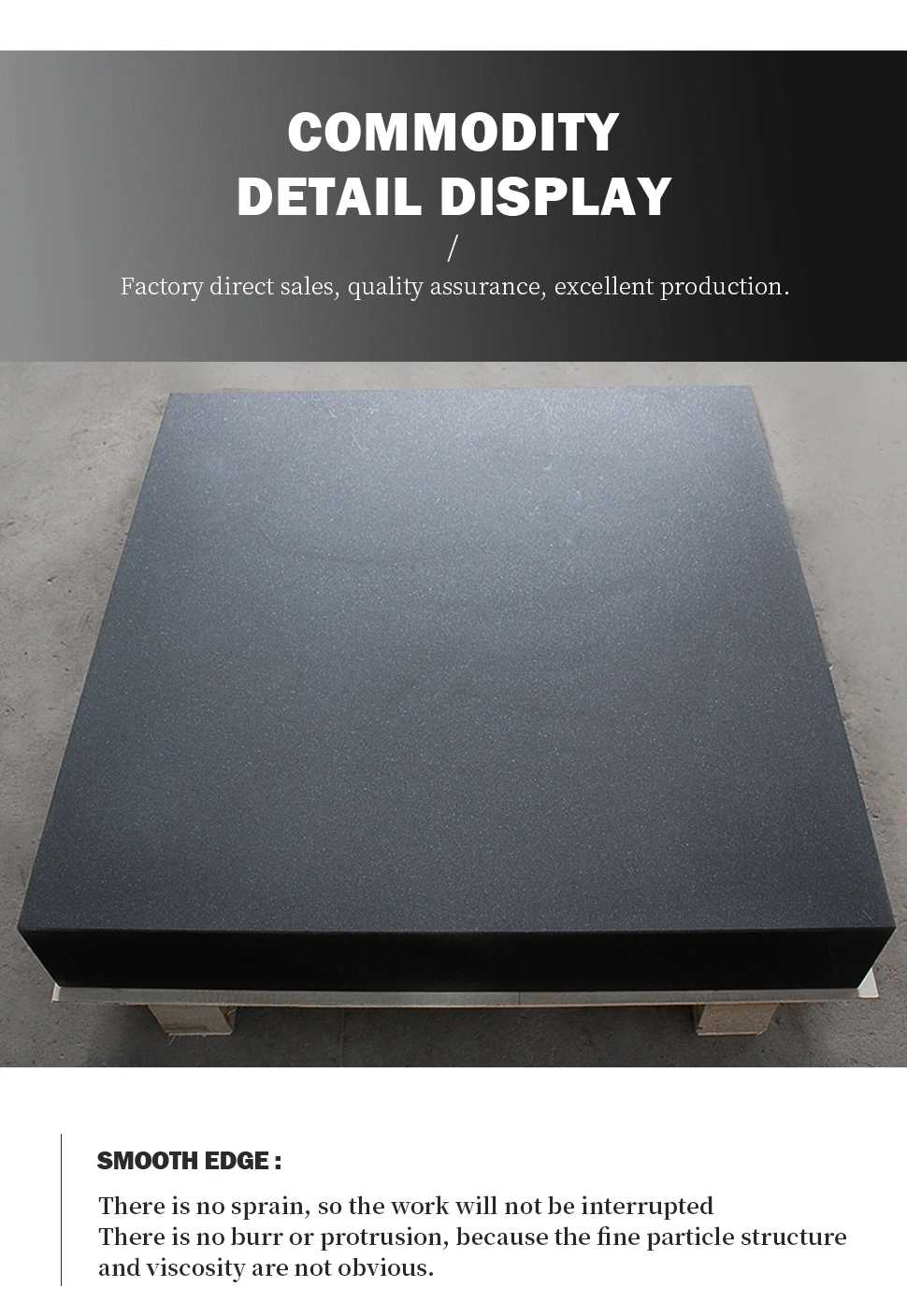 Smoothness Plate Used Testing Black Granite Surface Plate